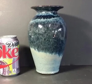 T. PUTERBAUGH GILL KERAMIK VASE - ATEMBERAUBENDE BLAUE GLASUR - Bild 1 von 9