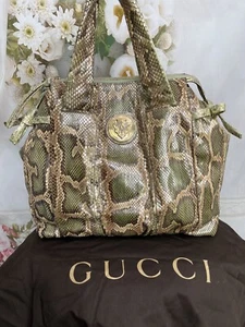Gucci Green-Multi Python Large Hysteria Bag Authentic Gorgeous Mint MSRP $3890 - Picture 1 of 12