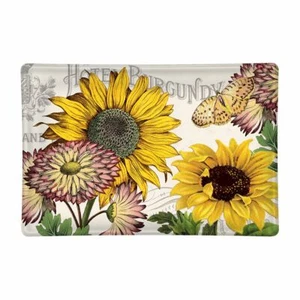 Michel Design Works Sunflower Glass Soap Dish Trinket Tray Candy Dish - Picture 1 of 2