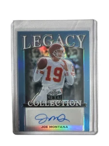 Joe Montana 2024 Leaf Legacy Collection #BA-JM19 autógrafo azul platino 20/25 - Imagen 1 de 2