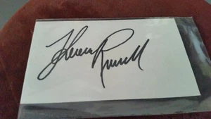Tarjeta de índice Theresa Russell autografiada 3 x 5 garantizada con autenticación de pase - Imagen 1 de 1