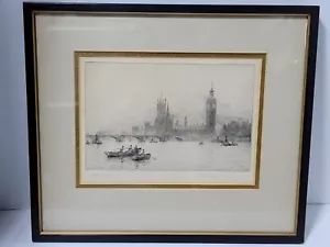 Rowland Langmaid, etching, "Westminster" c. 1930 Signed and Inscribed In Pencil - Picture 1 of 17