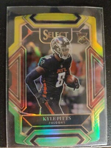 KYLE PITTS RC 2021 PANINI SELECT CLUB LEVEL DIE-CUT YELLOW GREEN PRIZM ROOKIE - Picture 1 of 2