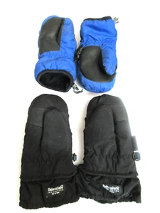 Scott and Auclair Blue and Black Winter Mittens Toddler Size 1-2 & 2-3 - Picture 1 of 2