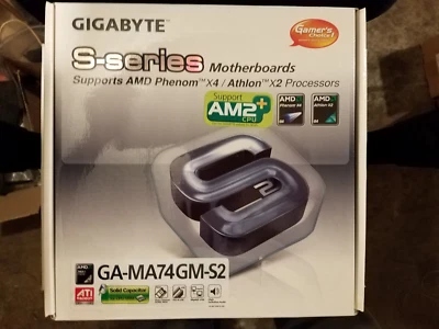GIGABYTE GA-MA74GM-S2 AMD 740G Socket AM2+/AM2 HDMI mATX Motherboard - Image 1 of 4