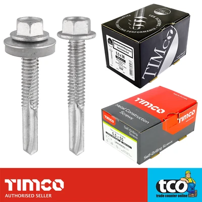 Timco Roofing Screws | Self Drilling Hex Head | TEK HEAVY Section Steel 100 box