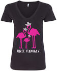 Three Flamigos Flamingo Amigos Women's V-Neck T-Shirt Funny Gift