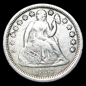 1857 Seated Liberty Dime Silver ---- Nice Coin ---- #585D - Picture 1 of 4