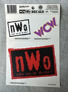 WCW NWO Wrestling 1998 BLATT AUFKLEBER AUTO Static Cling Vintage New World Order Neu aus altem Lagerbestand - Bild 1 von 8