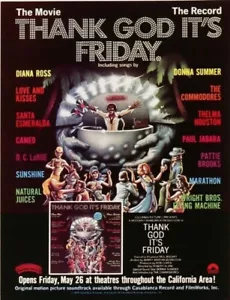 THANK GOD IT'S FRIDAY (1978) DONNA SUMMER - Public Domain DVD NO CASE - Picture 1 of 5