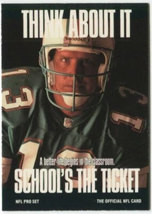 1991 Pro Set #726 Dan Marino Miami Dolphins - Think About It - Bild 1 von 2