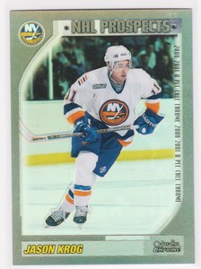 2000-01 O-Pee-Chee Chrome OPC Jason Krog RC Refractor NM Islanders