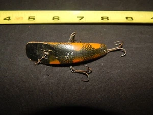 Helin's Plattfisch X4 Vintage 3 Gang Haken Holz Angelköder - Bild 1 von 4