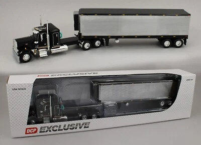 DCP 1:64 *BLACK* Peterbilt 359 36" Flattop Sleeper & CHROME 40' Reefer Trailer - Image 1 of 4