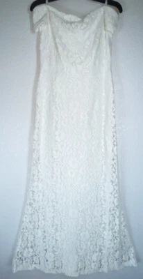 Lauren Ralph Lauren Women’s Luiana Lined Lace Dress 10 White -  Casual Wedding - Image 1 of 4