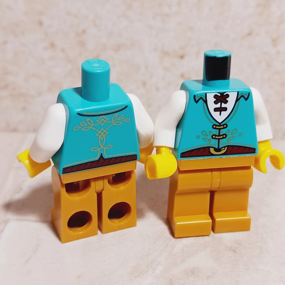 Nuevo Disfraz LEGO VIKINGO Campesino Turquesa Bordado Torso Piernas Doradas HERMOSO Foto 1 de 1