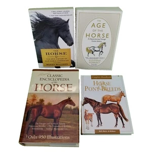 Horses In Human History & Horse Breeds Lot of 4 HC/PB Equestrian Learning Books - Picture 1 of 13