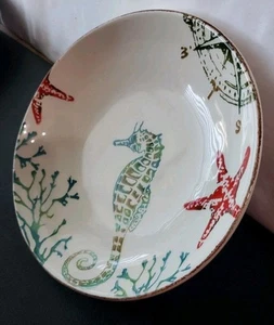 PAPART Seahorse Sopa Pasta Ensaladera Cuenco Pintado a Mano Pavo Seramik 9" Diámetro - Imagen 1 de 8