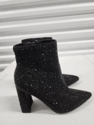 Rouge Helium Rhineston Boots Size 8.5 Black - Image 1 of 4