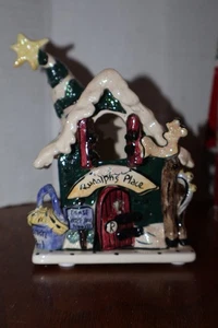 Blue Sky Clayworks Rudolph's Place Christmas Candle Tea Light House Orig Box - Picture 1 of 6