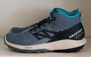 Stivali da trekking Salomon da uomo blu Cina leggeri Outpulse Mid Gore-Tex US 10,5 - Foto 1 di 5