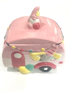 Easter Gnome Carrot Patch Camper Cookie Jar Novelty NEW - Picture 1 of 15