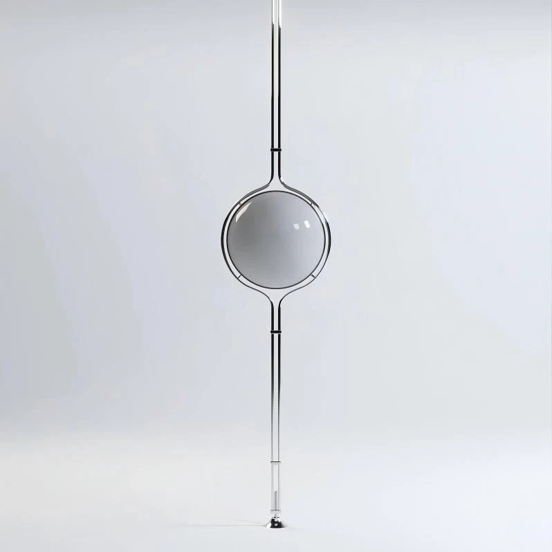Modern Floor-to-Ceiling Lamp - Adjustable Height 98"-110" Acrylic & Metal Design - Image 1 of 4