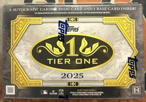 2025 Topps Tier One Baseball Factory Sealed Hobby Box 2 Autographs Ohtani ? - Picture 1 of 2