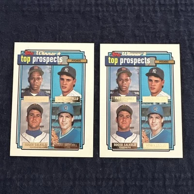 1992 Topps - Top Prospects Turk Wendell, Pat Mahomes #676 (2) Gold Winners - Image 1 of 2