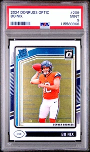 2024 PANINI DONRUSS OPTIC #209 BO NIX RATED ROOKIE RC PSA 9 DENVER BRONCOS - Bild 1 von 2