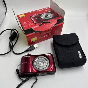 Nikon COOLPIX A10 Weinrot OVP Wie Neu mit Objektiv Fehler Bastler Defekt - Bild 1 von 11