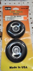 DU-BRO Low Bounce Wheels 3-1/4 inch 83mm 325R 3.25 New in Package! WOW! - Picture 1 of 1
