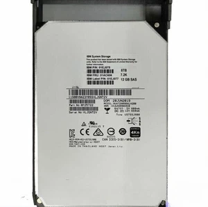 01AC606 01DE393 01EJ075 01EJ077 IBM 8TB 7.2K 12Gb SAS 3.5" V5000 HDD Hard Drive - Picture 1 of 4