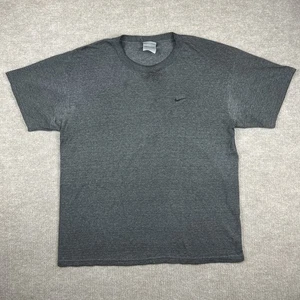 Vintage Y2K Nike Essential Check Kurzarm TShirt Herren Medium Grau Distressed - Bild 1 von 10
