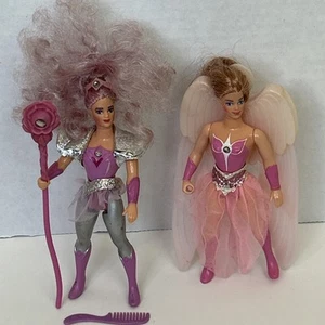 Vintage 1984 SHE-RA Princess of Power GLIMMER & ANGELLA MOTU Action Figures - Imagen 1 de 10