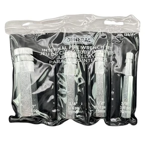 General Internal Pipe Wrench Set No. 139/4 Hardened Steel 4pc 3/8-1in Plated New - Picture 1 of 4