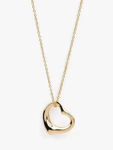 Tiffany & Co. 18kt Gelbgold 16mm Elsa Peretti Open Heart Anhänger - Bild 1 von 4