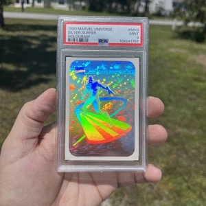 1990 Marvel Universe Card SILVER SURFER #MH3 Hologram PSA 9 Mint Impel - Picture 1 of 4