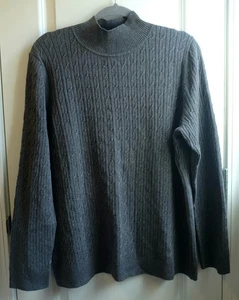 Maglione Talbots Heather grigio maglia con cavi taglia 3X nuovo con etichetta - Foto 1 di 9