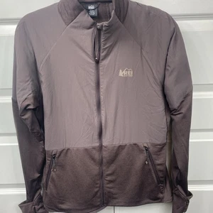REI CO OP Jacket Long Sleeve Full Zip Outdoors Athletic Purple Thumb Hole Med - Picture 1 of 8
