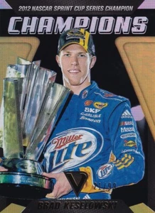 PANINI 2018 VICTORY LANE BRAD KESELOWSKI #C12 21/99 CHAMPIONS GOLD PARALLEL CARD - Picture 1 of 2