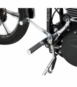 PEDANE PEDALINI HARLEY PEDANINE CROMATE ZIGRINATE MOTO SPORTSTER SOFTAIL DYNA HD - Foto 1 di 6