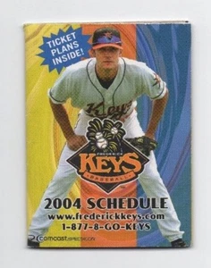 Frederick Keys Pocket Schedule 2004 Tripper Johnson in programma - Foto 1 di 1
