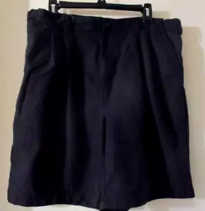 Van Heusen ~ Black ~ Men's Solid Pleated Front Dress Shorts ~ Size 36 - Picture 1 of 5