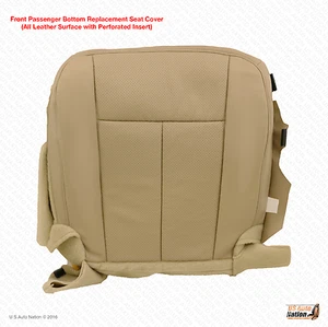 Ford Expedition 2009 2010 cubierta de asiento inferior de pasajero cuero perforado tostado - Imagen 1 de 6