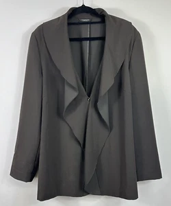 Gerry Weber jacket women's brown wave collar one button long sleeved Size M/L - Foto 1 di 9
