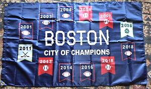 Boston City Of Champions Flag 3'×5'