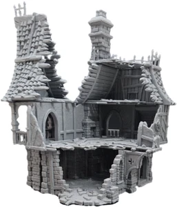 Hexengarde Von Ulfmann Manor Ruin 32mm Scale Building for D&D, RPG, Mordheim - Picture 1 of 7
