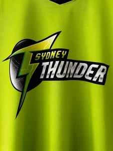 Official BBL Fan Wear SYDNEY THUNDER SHIRT Worn & Washed (Youth Age 12 Yrs) - Picture 1 of 5