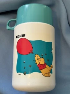 Vintage Disney Winnie The Pooh THERMOS - Green Cup/Lid - Excellent Condition - Picture 1 of 2